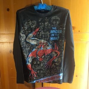 Marvel Spider-Man 60th Anniversary Long Sleeve Tee - Black and Red